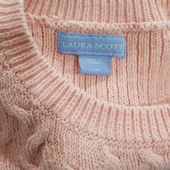 Pink Cable Knit Sweater Soft Comfortable Pretty - Picture 4 of 6